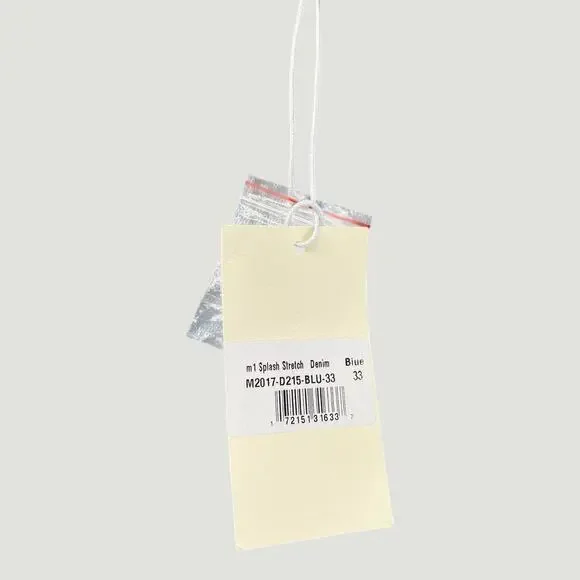 MNML Splash Stretch Denim Jeans Blue Paint Splatter Distressed Ankle Zip 33 - Picture 5 of 8